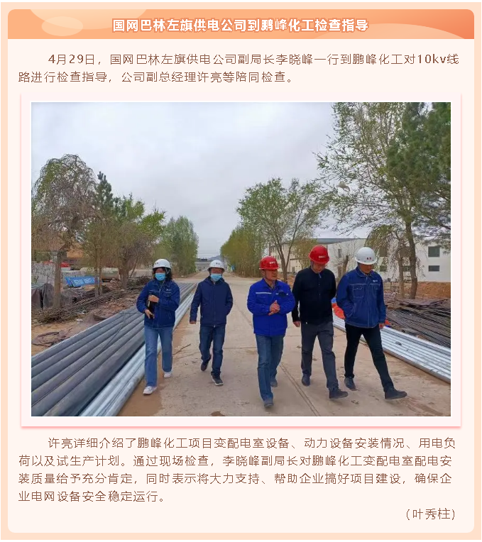 國網巴林左旗供電公司到鵬峰化工檢查指導58