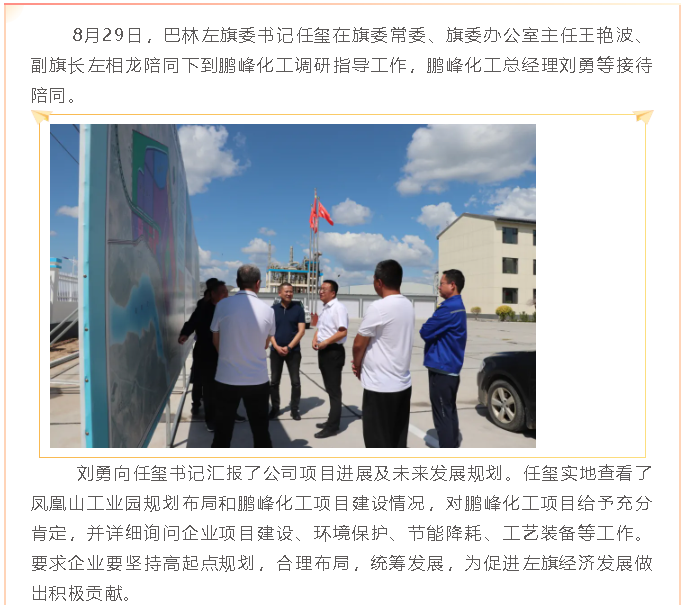 巴林左旗委書(shū)記任璽到鵬峰化工調(diào)研15