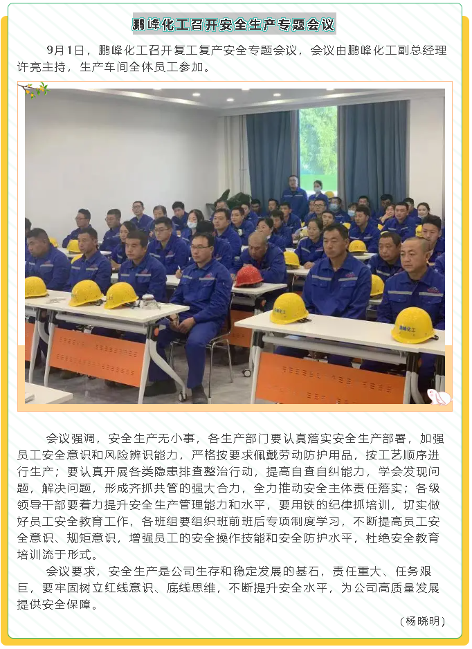 鵬峰化工召開安全生產(chǎn)專題會(huì)議72
