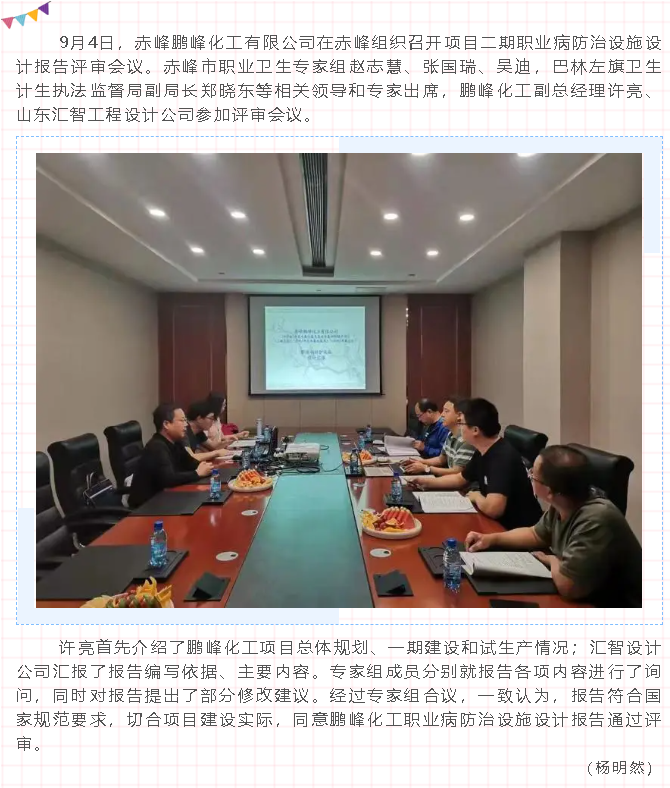 鵬峰化工順利通過職業(yè)病防治設(shè)施設(shè)計(jì)報告專家評審18