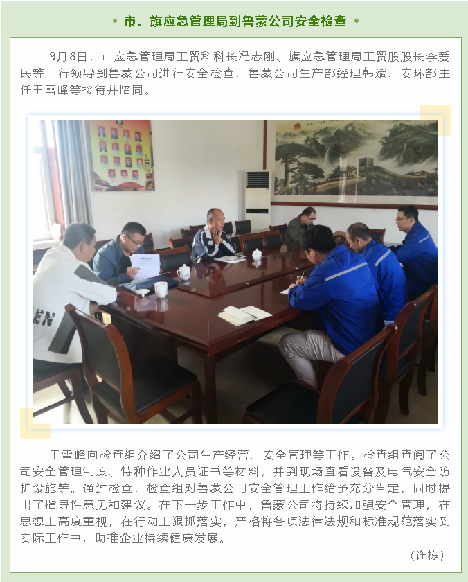 市、旗應急管理局到魯蒙公司安全檢查40
