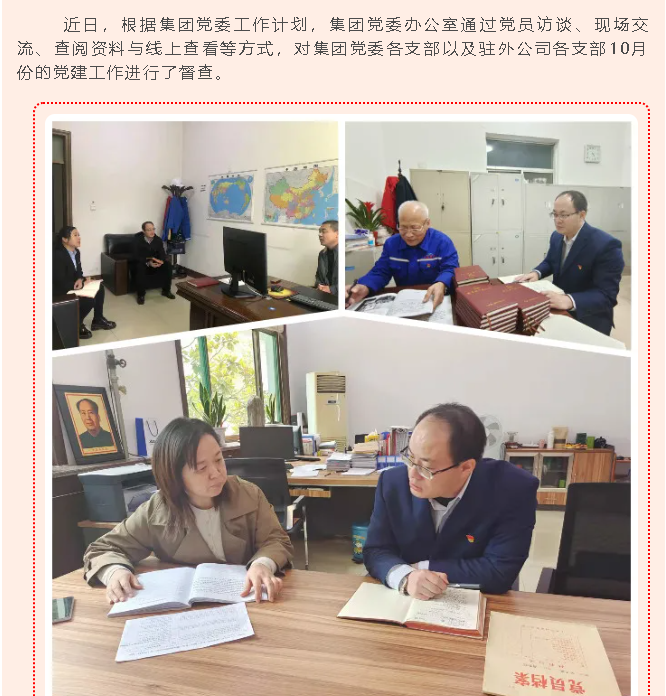 集團黨委辦開展十月份黨建工作督查73