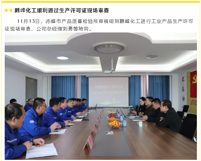 鵬峰化工順利通過生產(chǎn)許可證現(xiàn)場審查26